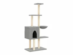 Discount Rascador para gatos con postes de sisal claro 145 cm Juego De Animales