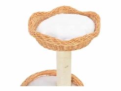 Hot Rascador para gatos con poste de sisal madera natural de sauce ES451498 Juego De Animales