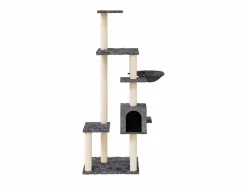 Clearance Rascador para gatos con postes de sisal oscuro 142 cm Juego De Animales