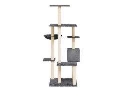 Clearance Rascador para gatos con postes de sisal oscuro 142 cm Juego De Animales