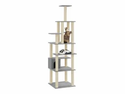 Clicnbuy Rascador para gatos con postes de sisal claro 183 cm