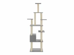 Clicnbuy Rascador para gatos con postes de sisal claro 183 cm