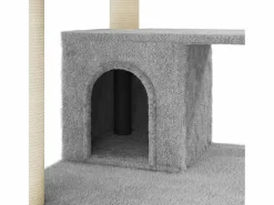 Clicnbuy Rascador para gatos con postes de sisal claro 183 cm