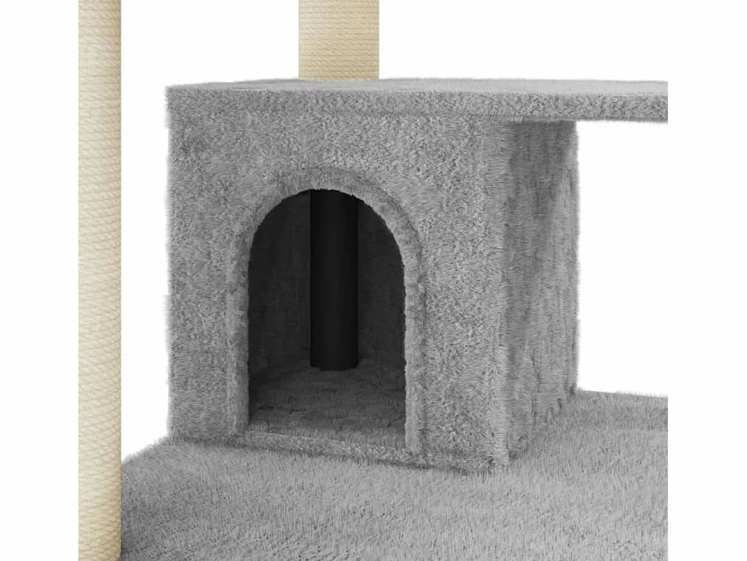 Clicnbuy Rascador para gatos con postes de sisal claro 183 cm