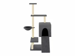 Sale Clicnbuy Rascador para gatos con postes de sisal oscuro 130,5 cm Gris