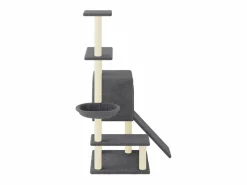 Sale Clicnbuy Rascador para gatos con postes de sisal oscuro 130,5 cm Gris