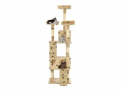 Discount Rascador para gatos poste de sisal 170 cm huellas ES921055 Beige