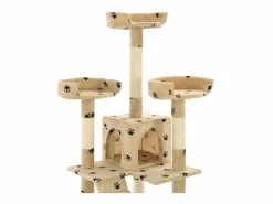 Discount Rascador para gatos poste de sisal 170 cm huellas ES921055 Beige