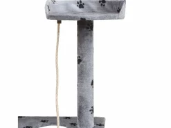 Clearance Clicnbuy Rascador para gatos poste rascador de sisal 150 cm huellas Gris