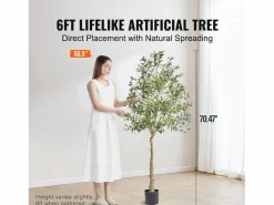 Árbol Artificial SucceBuy 179 cm, Planta Artificial PE, para Casa Oficina Centros Comerciales Interior Exterior