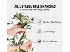 Árbol Artificial SucceBuy 179 cm, Planta Artificial PE, para Casa Oficina Centros Comerciales Interior Exterior
