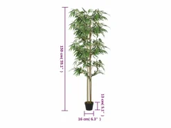 Outlet Árbol de bambú artificial con 988 hojas 150 cm ES691671 Verde