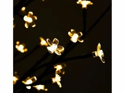 Outlet vidaxl Árbol LED con flor de cerezo 672 LED blanco cálido 400 cm Negro