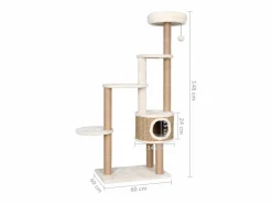 Clicnbuy Árbol para gatos cojín lujo poste rascador hierba marina 148 cm