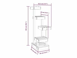 Best Árbol para gatos madera maciza de pino 45,5x49x103 cm Juego De Animales