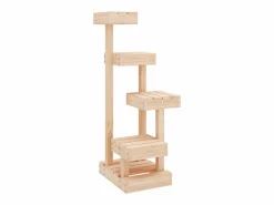 Outlet Árbol para gatos madera maciza de pino 45,5x49x103 cm ES862008 Marru00f3n