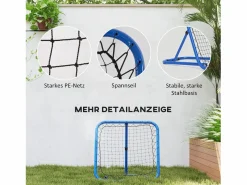 Reboteador de fútbol ajustable, 63 x 63 cm, metal, (78 x 84 x 65-78 cm)