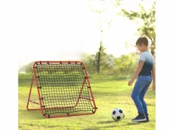 Discount Reboteador de fútbol con ángulo ajustable, metal, y negro (96x80x96 cm) Rojo