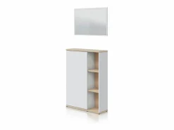 duehome Recibidor Rice Blanco Artik (Blanco Mate) - Roble Canadian
