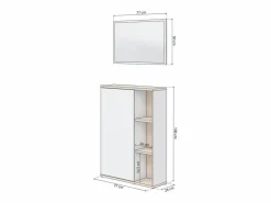 duehome Recibidor Rice Blanco Artik (Blanco Mate) - Roble Canadian