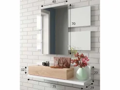 Outlet Recibidor Telma 1 cajón y Espejo Color /Roble Armario De Entrada