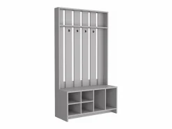 TuHome Recibidor tulcan en melamina con 8 estantes y 4 ganchos para colgar ropa , , 172.6 cm X 96.8 cm X 39.3 cm