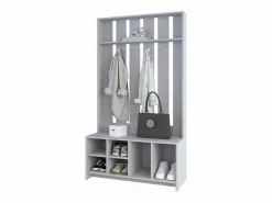 TuHome Recibidor tulcan en melamina con 8 estantes y 4 ganchos para colgar ropa , , 172.6 cm X 96.8 cm X 39.3 cm