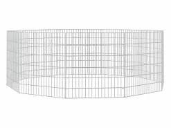 Best Recinto animales corral 10 paneles hierro galvanizado 54x60 cm ES540616 Plateado