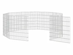 Best Recinto animales corral 10 paneles hierro galvanizado 54x60 cm ES540616 Plateado