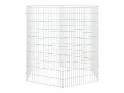 Recinto animales corral 6 paneles hierro galvanizado 54x100 cm ES620205 Plateado