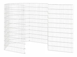 Recinto animales corral 6 paneles hierro galvanizado 54x100 cm ES620205 Plateado