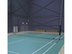 Discount Red de bádminton ajustable y portátil, fabricada en metal y poliéster, con altura regulable, ideal para tenis y voleibol (400x103x94-158 cm) Negro