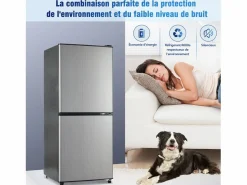 Hauss Spole Refrigerador de 106 litros con 7 configuraciones de temperatura e iluminación LED -