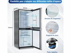 Hauss Spole Refrigerador de 106 litros con 7 configuraciones de temperatura e iluminación LED -