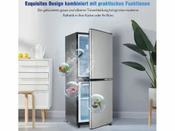 Hauss Spole Refrigerador de 106 litros con 7 configuraciones de temperatura e iluminación LED -