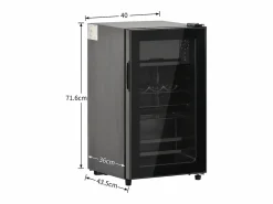Hauss Spole Refrigerador de 76 litros con iluminación LED - Estantes ajustables -