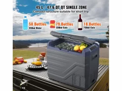 Refrigerador de Coche SucceBuy Refrigerador Portátil para Coche con Compresor 50L, Doble Zona, para el Hogar y el Coche