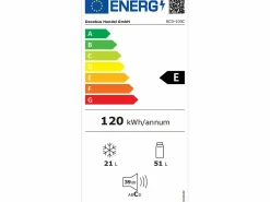 DripeX Refrigerador de doble puerta con ajustes y ruedas - 72L - 120kWh/año - Nivel de ruido bajo de 39 dB - 45x46x91cm