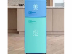New Refrigerador de dos puertas, 28L + 64L, con 3 estantes y LED, -27 ° C a 13 ° C, 116 kWh/año, eficiencia energética de Electrodomésticos De Frío