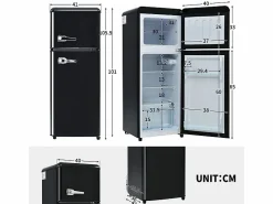 Sale Refrigerador 28L+64L, -27°C~13°C, 116 kWh/año, 45dB, eficiencia energética D, , 41x45.5x105.5cm Electrodomésticos De Frío
