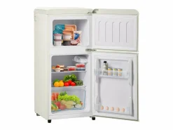 New DripeX Refrigerador 22L+38L, doble puerta con LED y pies ajustables, clase E, -27°C-13°C, 102 kWh/año, , 42x45.5x88.8cm Blanco