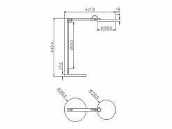 Regina - Lámpara de mesa ajustable Fabas Luce blanca - LED táctil de 9 W integrado, regulable, CCT (3000K, 4000K, 5000K, 6000K) Blanco