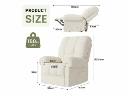 DripeX Relájate sillón de terciopelo eléctrico de sillón, silla de ocio ajustable con USB, respaldo ajustable, antiestático con reposapiés - 96x97x104cm
