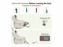 DripeX Relájate sillón de terciopelo eléctrico de sillón, silla de ocio ajustable con USB, respaldo ajustable, antiestático con reposapiés - 96x97x104cm