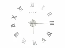Reloj 3D de pared con diseño moderno 100 cm XXL ES763204 Plateado