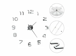 Reloj 3D de pared con diseño moderno 100 cm XXL ES798058 Reloj De Pared