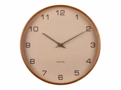Hot Reloj de pared Acento - Marrón arena - Ø40cm Reloj De Pared