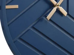 Clearance Reloj de pared contemporáneo - D. 50 cm - MDF - Azul y dorado - HERTI Reloj De Pared