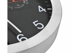 Clearance Reloj de pared de cuarzo higrómetro y termómetro 30 cm ES935509 Negro