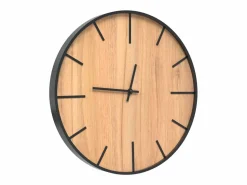 Hot Reloj de pared de hierro y madera de ingeniería marrón Ø39 cm ES318995 Reloj De Pared